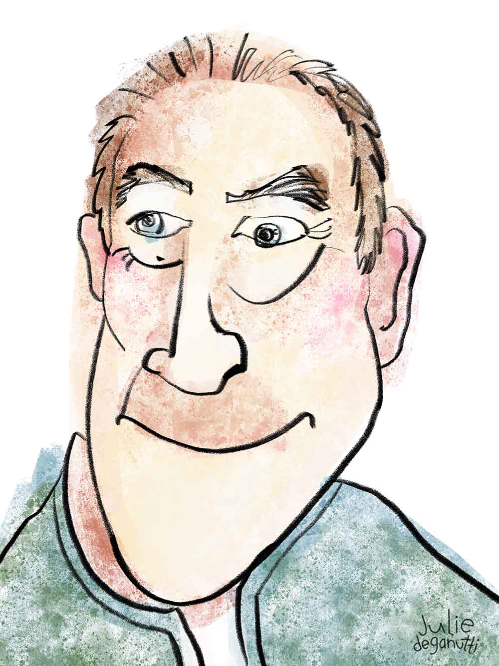 caricature of a 1950s man