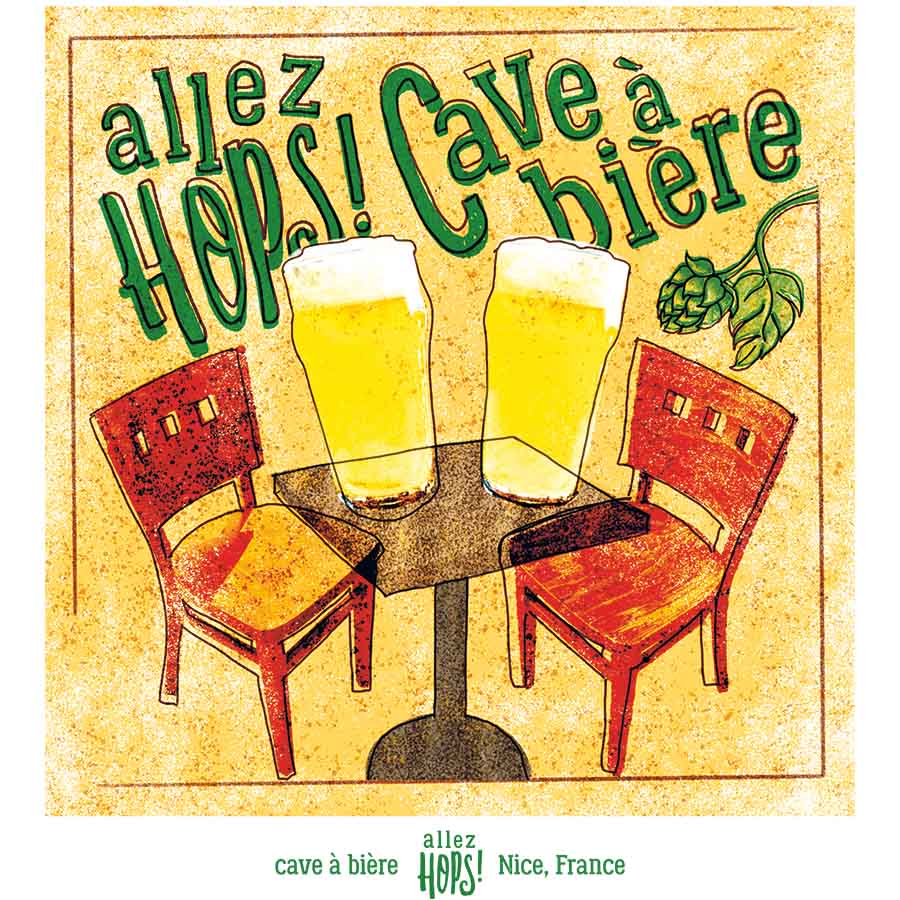 allez hops tote bag artwork